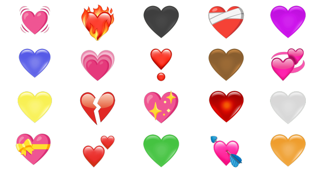 Significado del emoji del corazón: el color importa