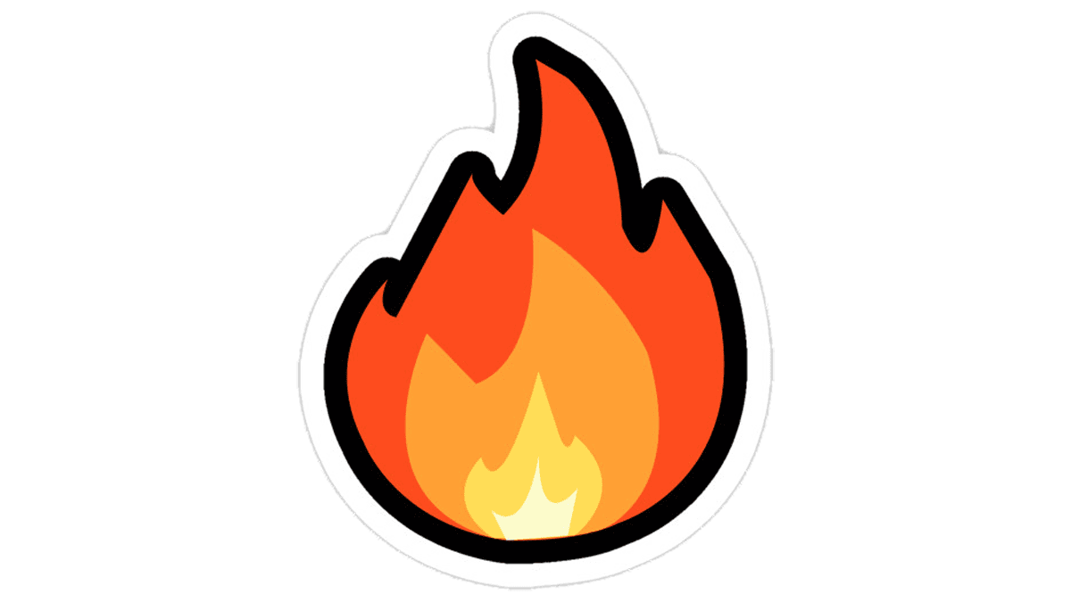 Uso del emoji de fuego