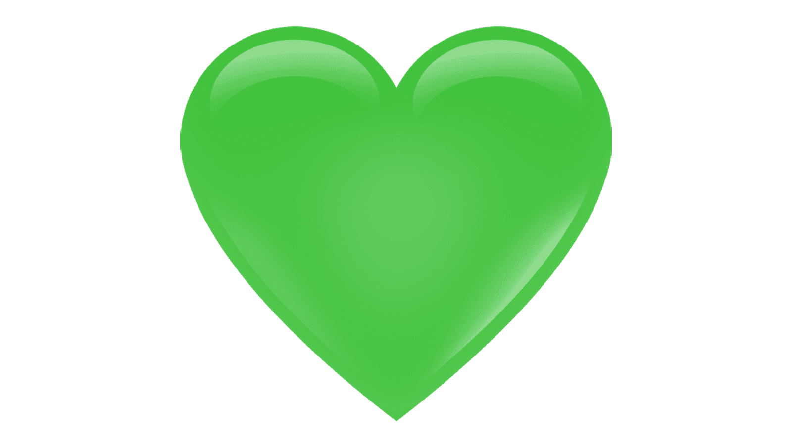 emoji de corazón verde