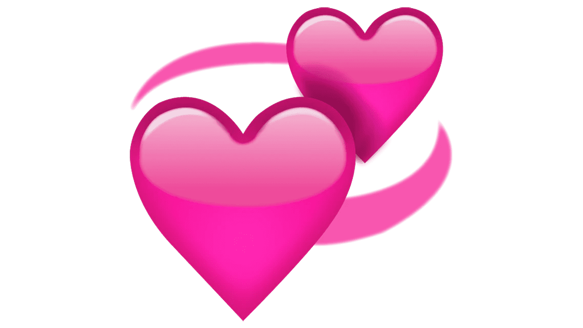 Emoji de corazones giratorios