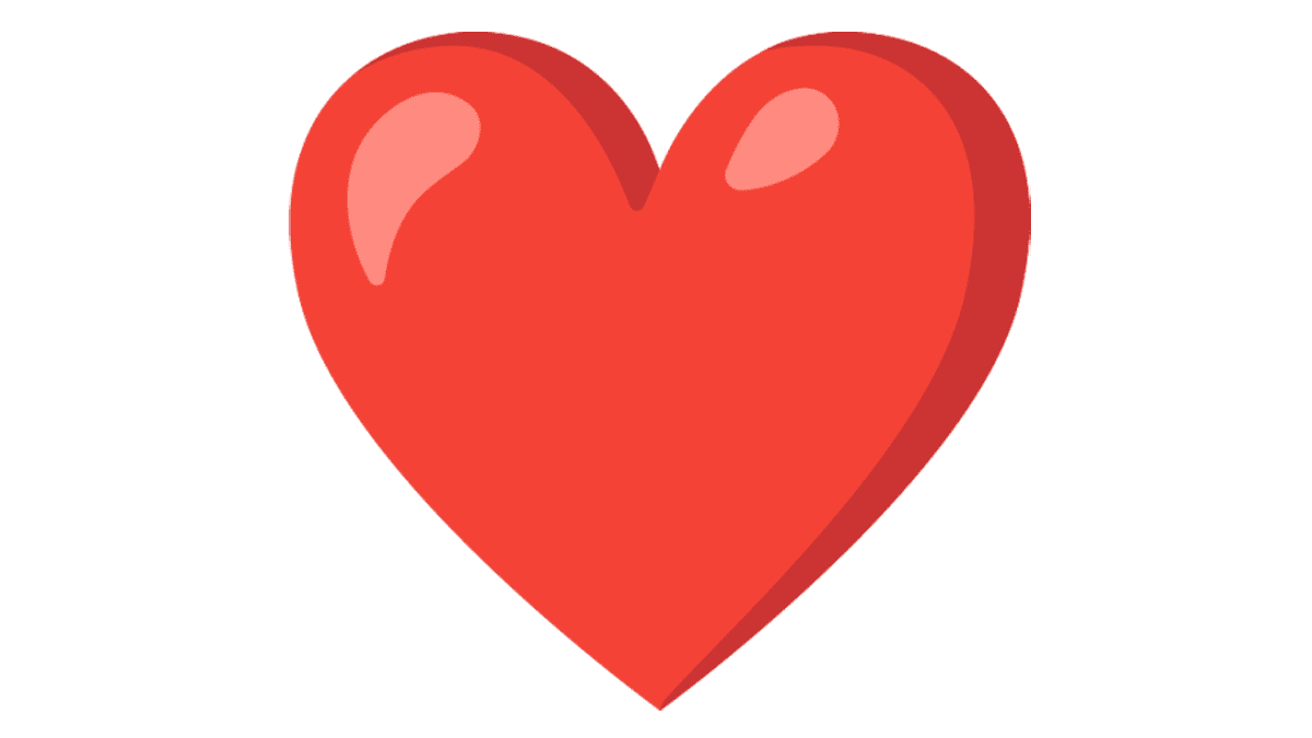 Emoji de corazón rojo