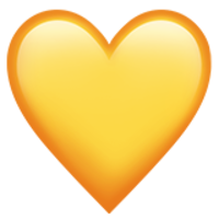 Corazón amarillo o dorado