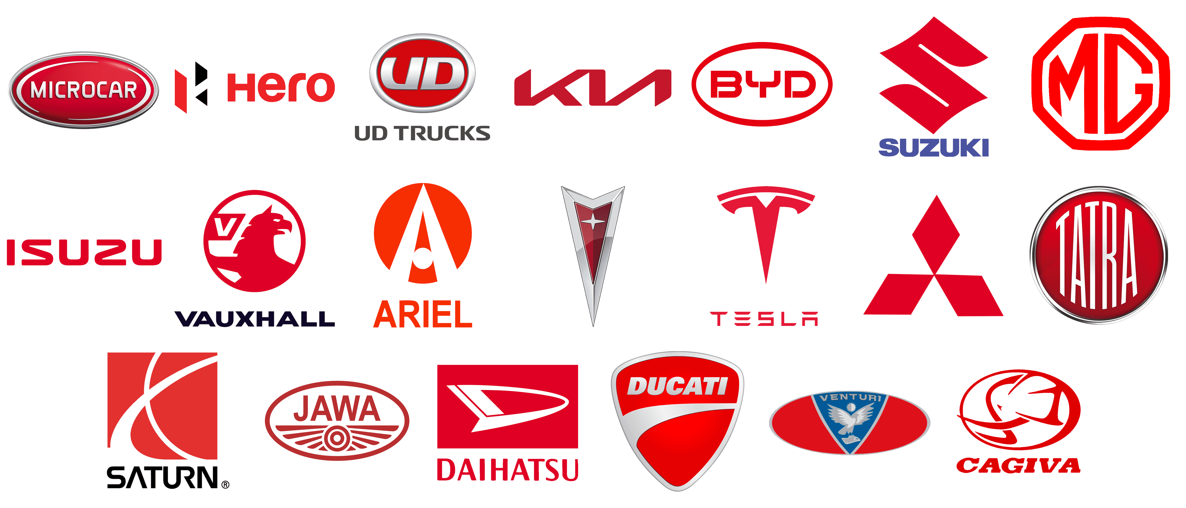 Marcas de coches rojos 1